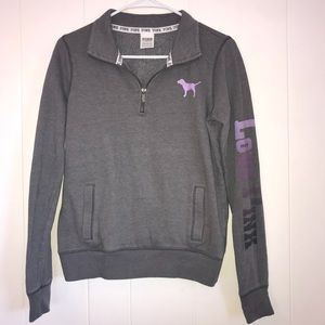 VS PINK Quarter Zip Pullover